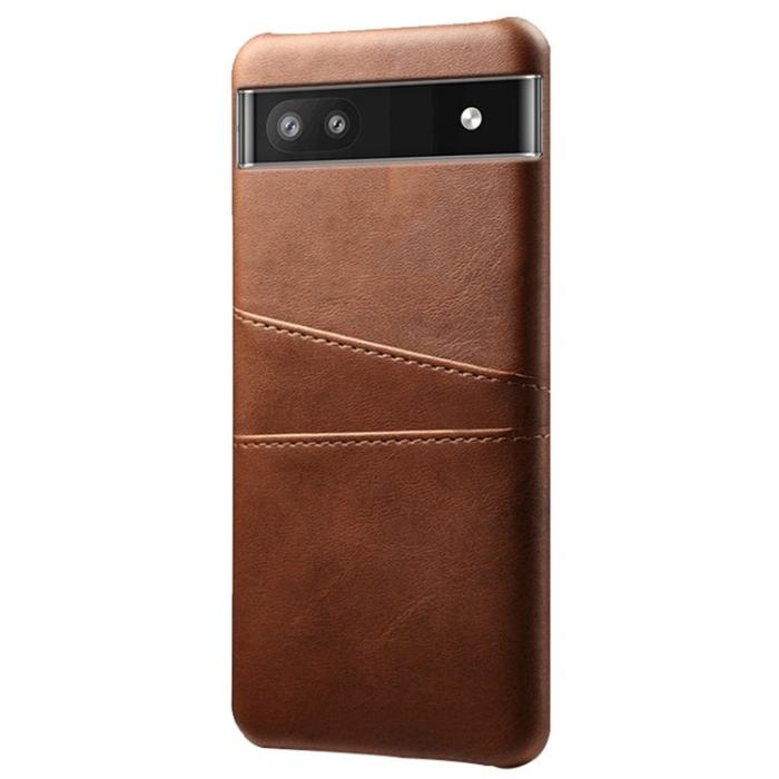 A-One Brand - Google Pixel 6a Skal Korthållare Ultra-thin PU Läder - Brun