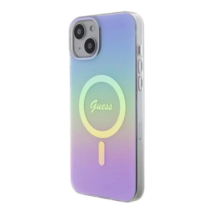 Guess - Guess iPhone 15 Plus Mobilskal Magsafe IML Iridescent - Lila