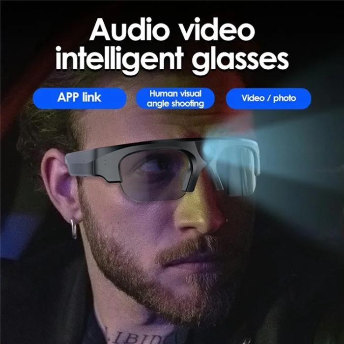 OEM - Smarta Glasögon Bluetooth med 2K Kamera Wifi XV17 - Svart