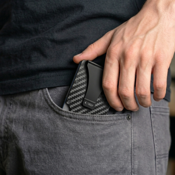Tech-Protect - Tech-Protect Korthållare Thorn RFID - Carbon Svart