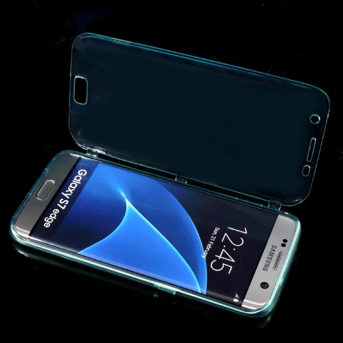 UTGATT5 - TPU Flip Shell Case till Samsung Galaxy S7 Edge - Ljusblå