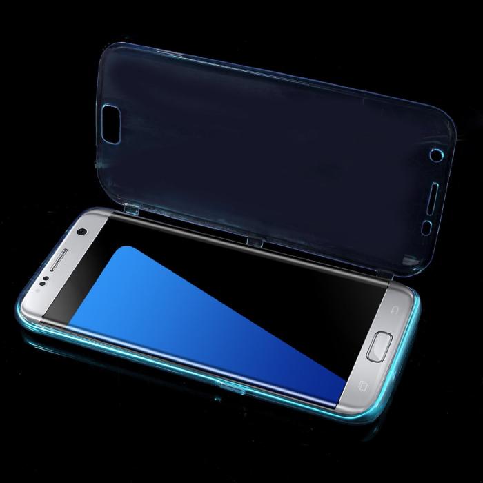 UTGATT5 - TPU Flip Shell Case till Samsung Galaxy S7 Edge - Mörkblå