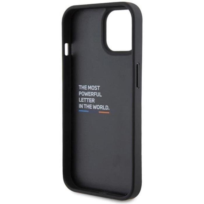 BMW - BMW iPhone 15 Plus Mobilskal Läder Carbon - Svart
