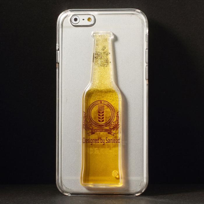 OEM - BaksideSkal till Apple iPhone 6 / 6S - Liquid Beer Bottle (Yellow)