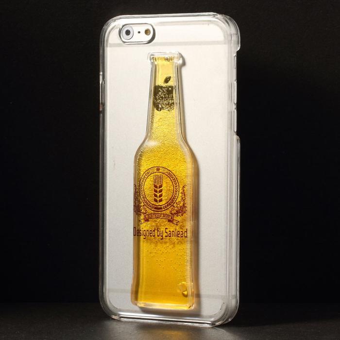 OEM - BaksideSkal till Apple iPhone 6 / 6S - Liquid Beer Bottle (Yellow)