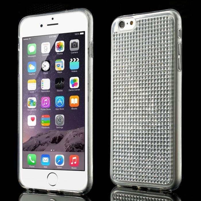 A-One Brand - Flexicase Skal till Apple iPhone 6 / 6S - Bling Vit