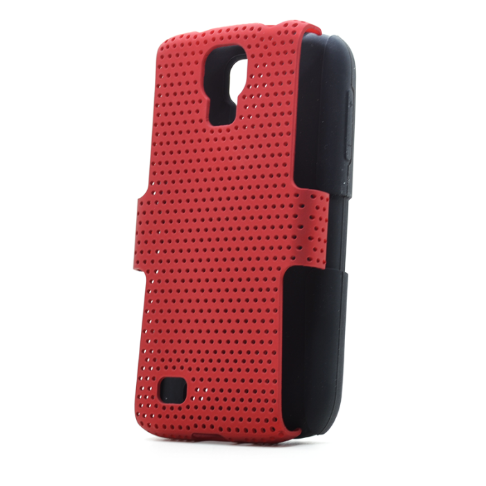 OEM - Mesh Combo Skal till Samsung Galaxy S4 i9500 (Röd)