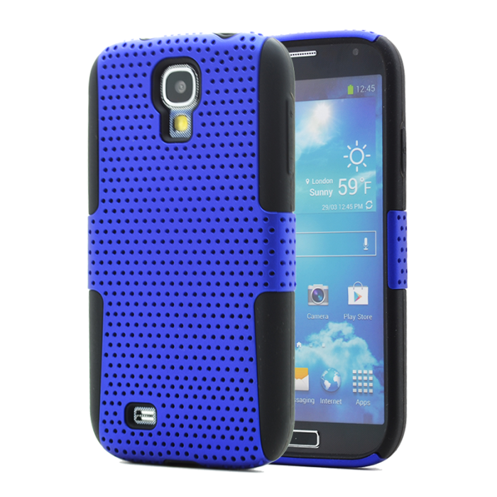 OEM - Mesh Combo Skal till Samsung Galaxy S4 i9500 (Blå)