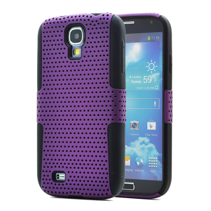 OEM - Mesh Combo Skal till Samsung Galaxy S4 i9500 (Lila)