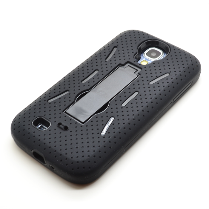 OEM - Combo stand Skal till Samsung Galaxy S4 i9500 (Svart)