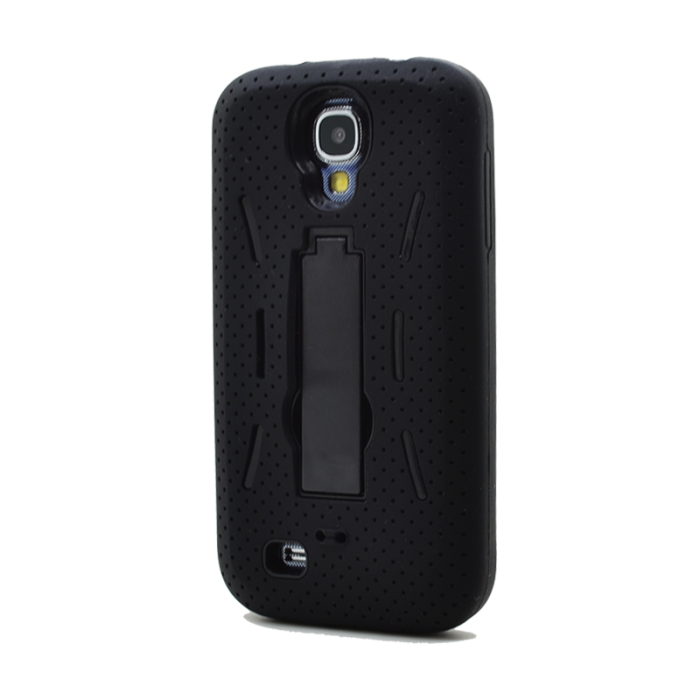 OEM - Combo stand Skal till Samsung Galaxy S4 i9500 (Svart)