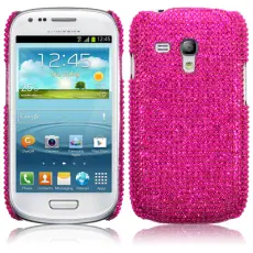 OEM - Bling Bling Skal till Samsung Galaxy S3 mini i8190 (Magenta)