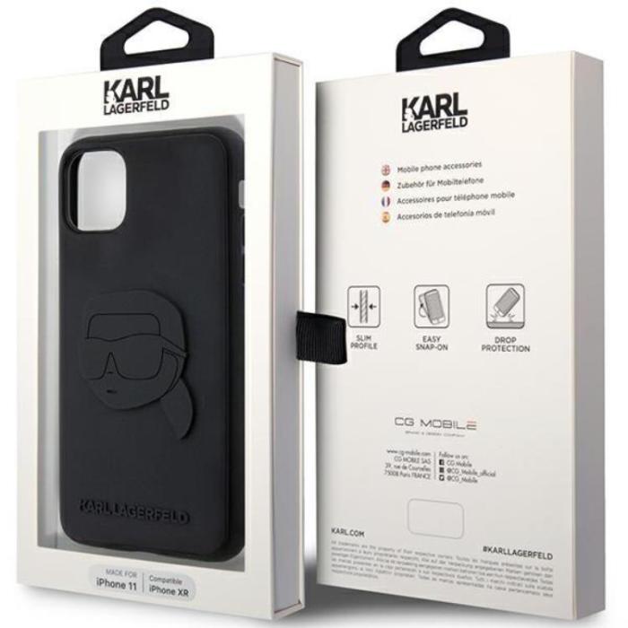 KARL LAGERFELD - Karl Lagerfeld iPhone 11/XR Mobilskal Rubber Karl Head 3D