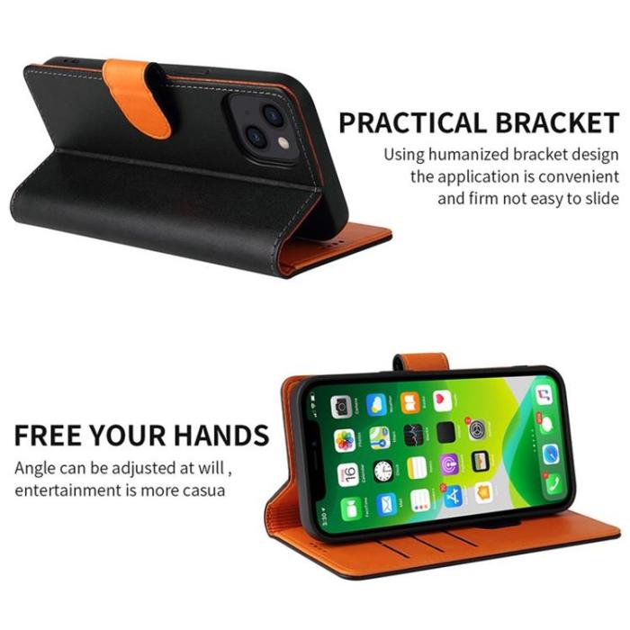 OEM - iPhone 14 Plus Plånboksfodral Dual Flip - Grön