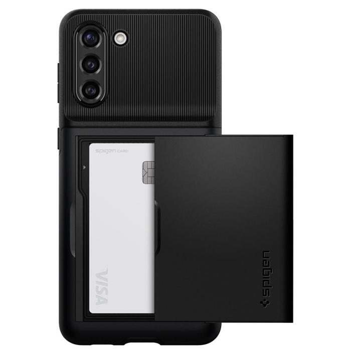 UTGATT5 - SPIGEN Slim Armor CS Skal Samsung Galaxy S21 - Svart