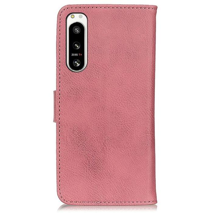 KHAZNEH - KHAZNEH Sony Xperia 5 IV Plånboksfodral PU-Läder - Rosa