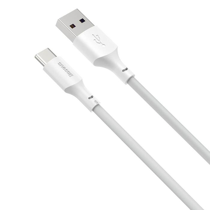 BASEUS - Baseus 2-pack USB-C till USB-A kabel 40 W 5 A 1.5m Vit