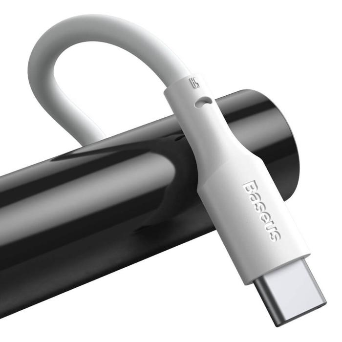 BASEUS - Baseus 2-pack USB-C till USB-A kabel 40 W 5 A 1.5m Vit