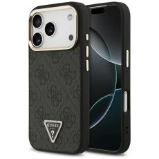 Guess - Guess iPhone 17 Pro Mobilskal MagSafe 4G Triangle Logo - Svart Guld