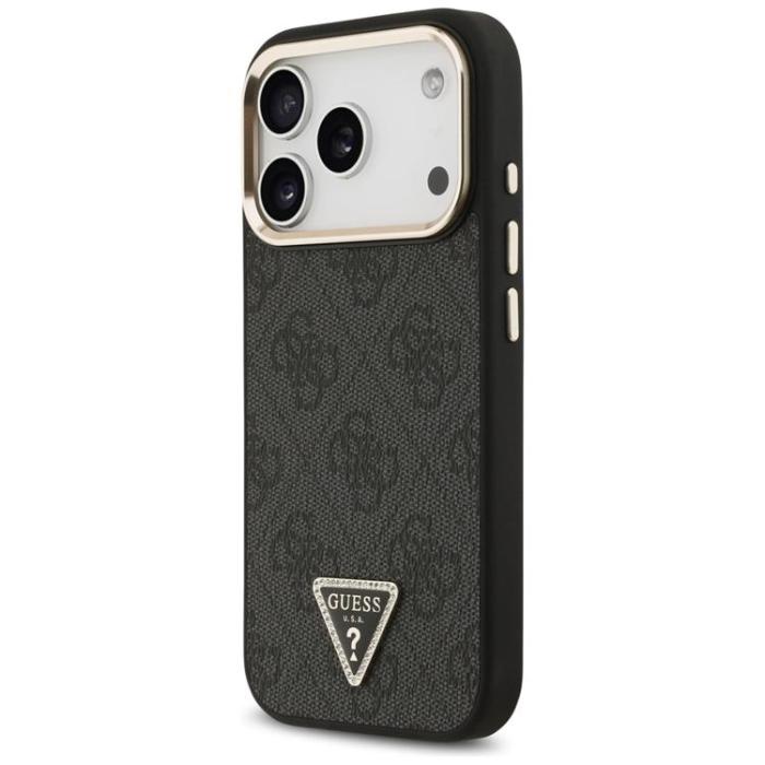 Guess - Guess iPhone 17 Pro Mobilskal MagSafe 4G Triangle Logo - Svart Guld