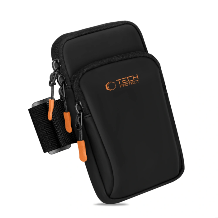Tech-Protect - Tech-Protect Universal Sport Armband M7 - Svart/Orange