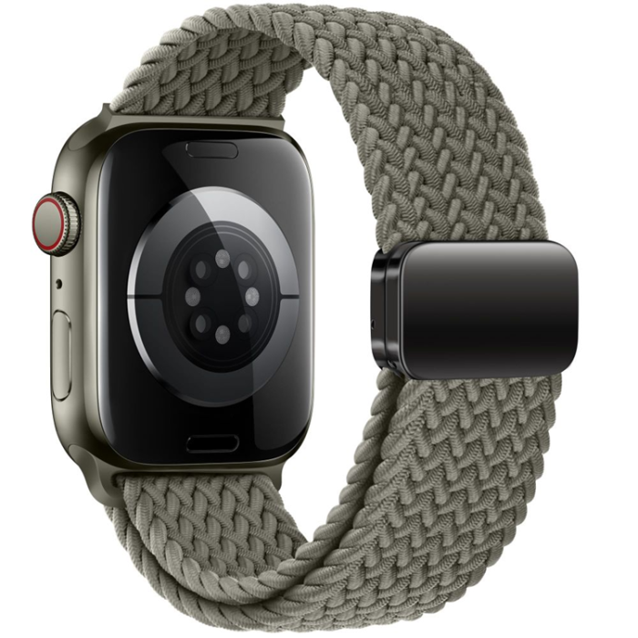 Tech-Protect - Tech-Protect Apple Watch (44/45/46/49 mm) Armband NylonMag - Olive Grå