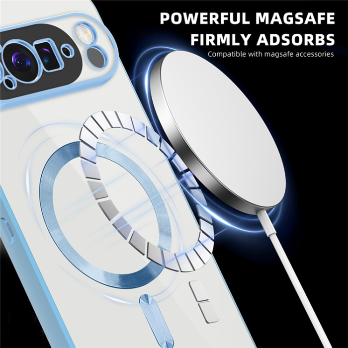 A-One Brand - Google Pixel 10 Pro XL Mobilskal MagSafe med Korthållare - Blå