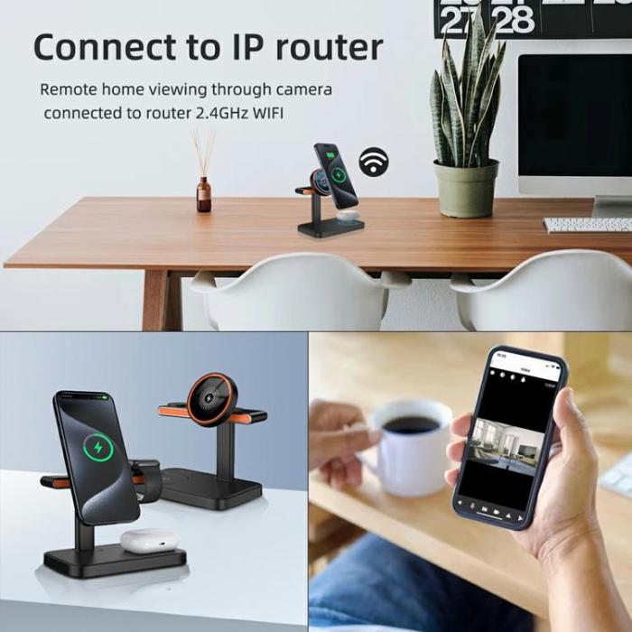 OEM - 3in1 Magnetisk Trådlös Laddare iPhone, Apple Watch, Airpods 15W