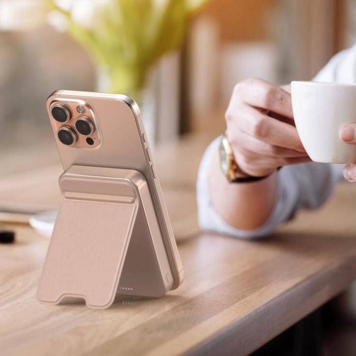 Satechi - Satechi Qi2 MagSafe Powerbank 10000mAh med Stativ - Desert Rose