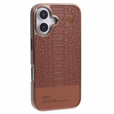 KIGC - KIGC iPhone 16 Mobilskal MagSafe Crocodile - Titanium Guld