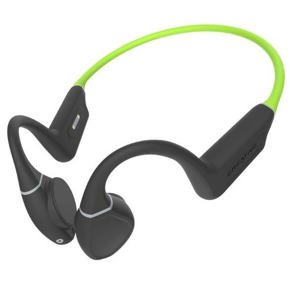 Creative On-Ear Hörlurar Trådlösa Outlier Free Plus - Grå/Grön