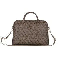 Guess - Guess Datorfodral 15" 4G Framficka Dragkedja Triangle Logo - Brun