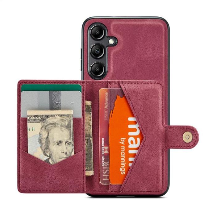 OEM - JEEHOOD Samsung Galaxy A14 4G/5G Fodral KonstLäder - Röd