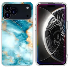 A-One Brand - iPhone 17 Pro Mobilskal Marble Pattern Printing Soft - Blå