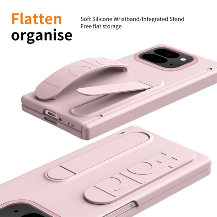 A-One Brand - Google Pixel 10 Pro Fold Mobilskal Wristband Kickstand - Rosa