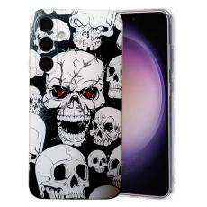 OEM - Mobilskal till Samsung Galaxy A37 TPU Plast M&ouml;nstertryck - Skull