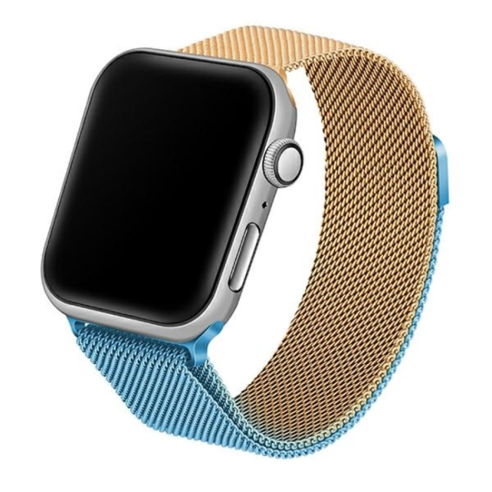 Beline - Beline Apple Watch (38/40/41mm) Armband Steel - Guld/Blå