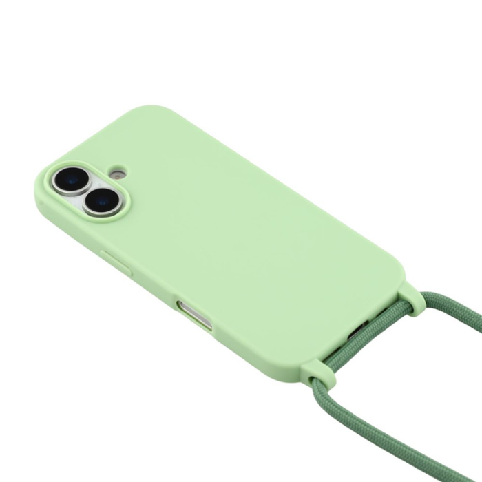 A-One Brand - iPhone 17 Mobilskal TPU Shockproof med Lanyard - Grön