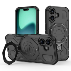 A-One Brand - iPhone 17 Mobilskal Rotating Kickstand - Svart