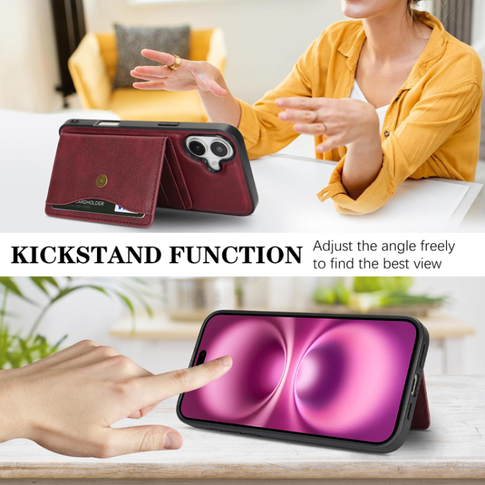 A-One Brand - iPhone 16 Mobilskal MagSafe Detachable Korthållare