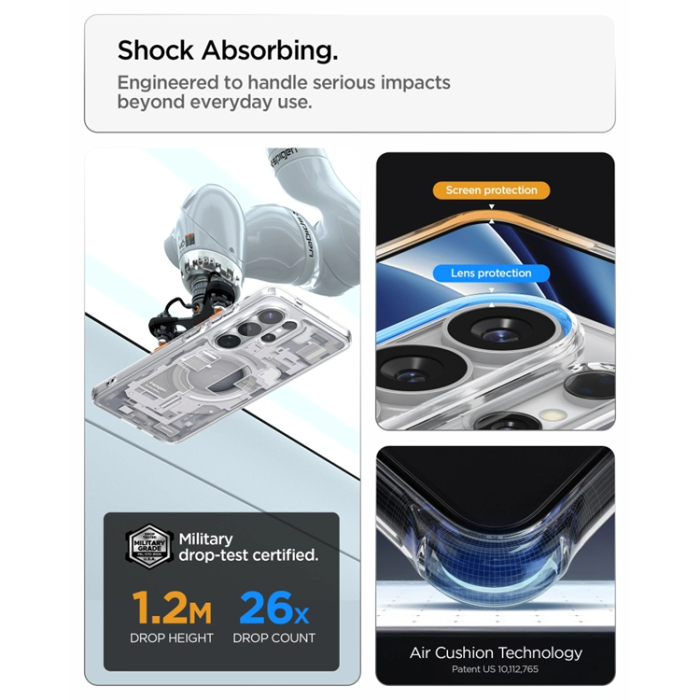 Spigen - Spigen Mobilskal För Galaxy S26 Ultra MagSafe Ultra Hybrid - Zero One Vit