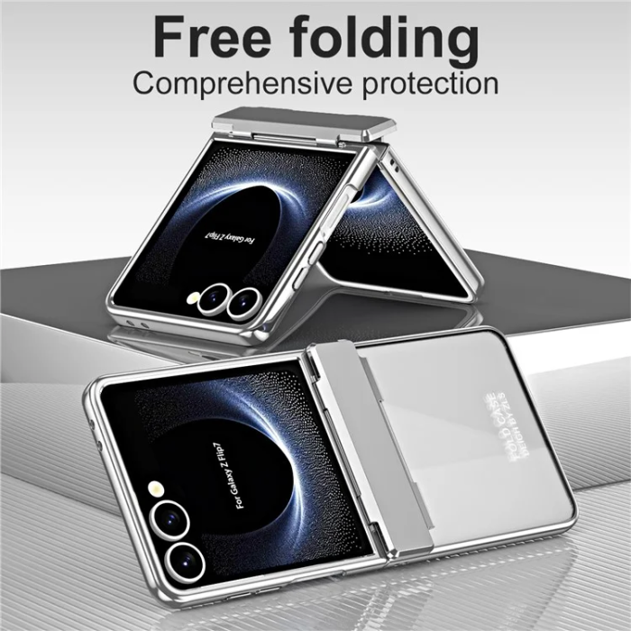 A-One Brand - Galaxy Z Flip 7 Mobilskal Electroplating PC Folding - Silver