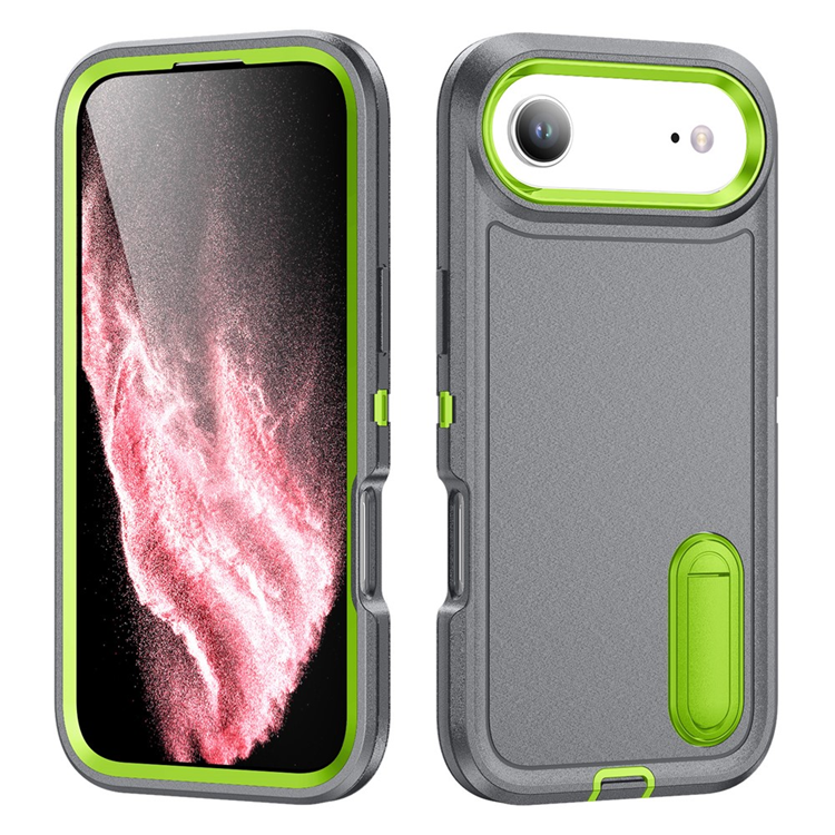 iPhone Air Mobilskal Kickstand Silikon - Grå/Grön | 2353 | AlltMobil