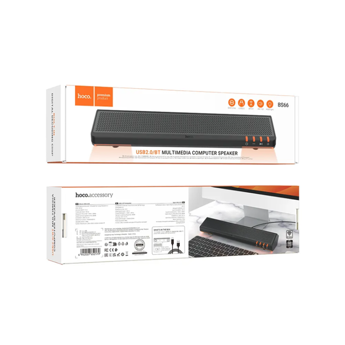 Hoco - Hoco Högtalare Bluetooth 2 x 3W 2in1 BS66 - Vit