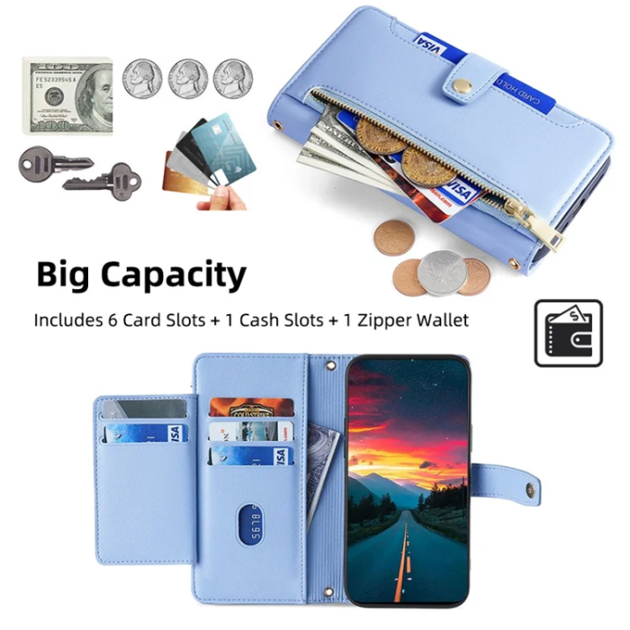 A-One Brand - Galaxy A22 4G Plånboksfodral med 2 Rem