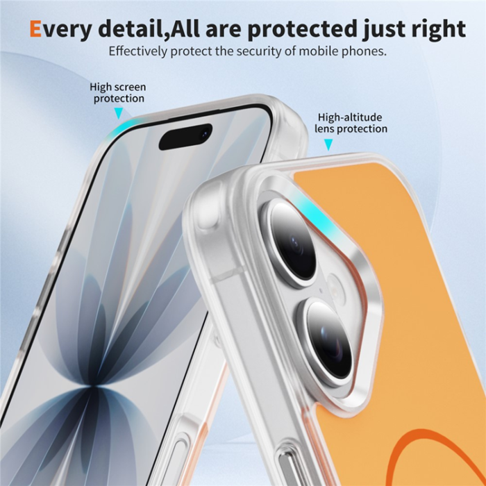 A-One Brand - iPhone 17 Mobilskal MagSafe Skin Touch TPU PC - Orange