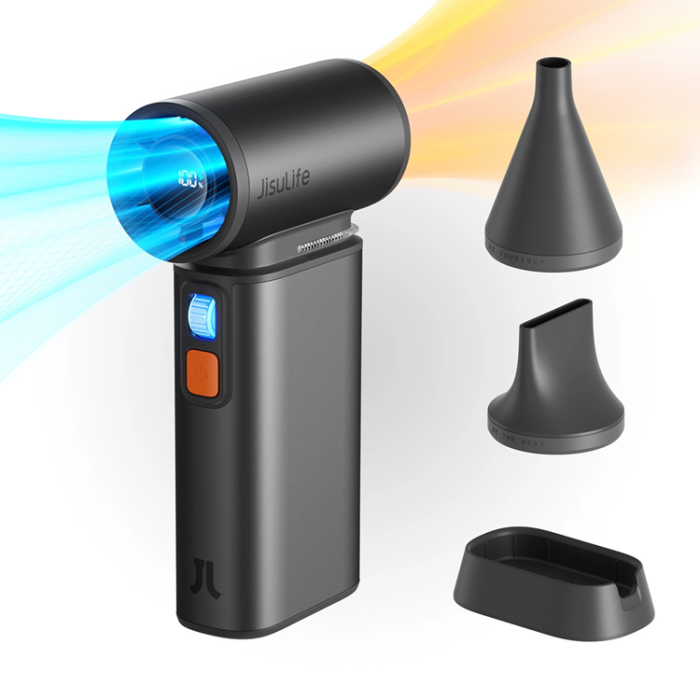 Jisulife - Jisulife Bärbar USB Handfläkt 9000 mAh Ultra1 FA55 - Mörkgrå
