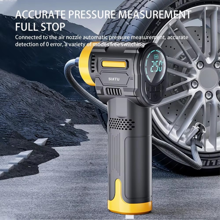 OEM - Bärbar Billuftpump Trådlös Elektrisk Däckpump med Display ST-5527