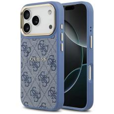 Guess - Guess iPhone 17 Pro Mobilskal MagSafe 4G PU Classic Logo - Blå