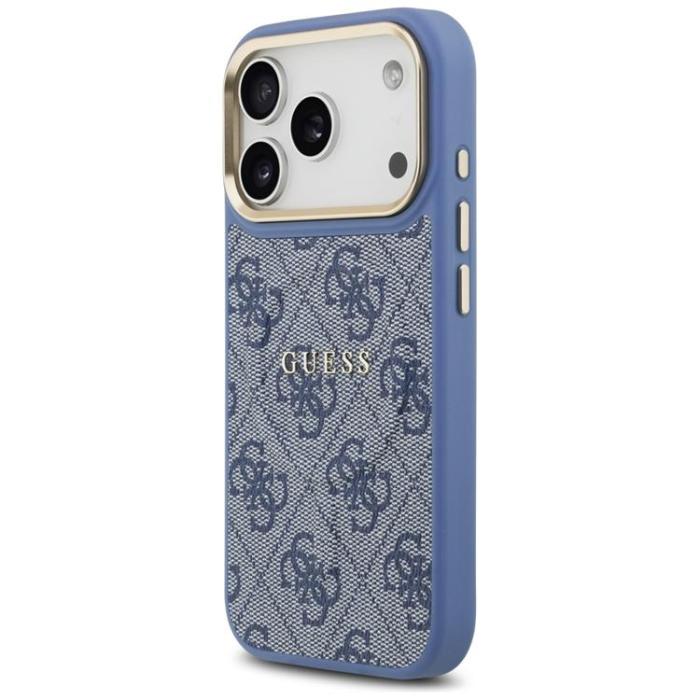 Guess - Guess iPhone 17 Pro Mobilskal MagSafe 4G PU Classic Logo - Blå
